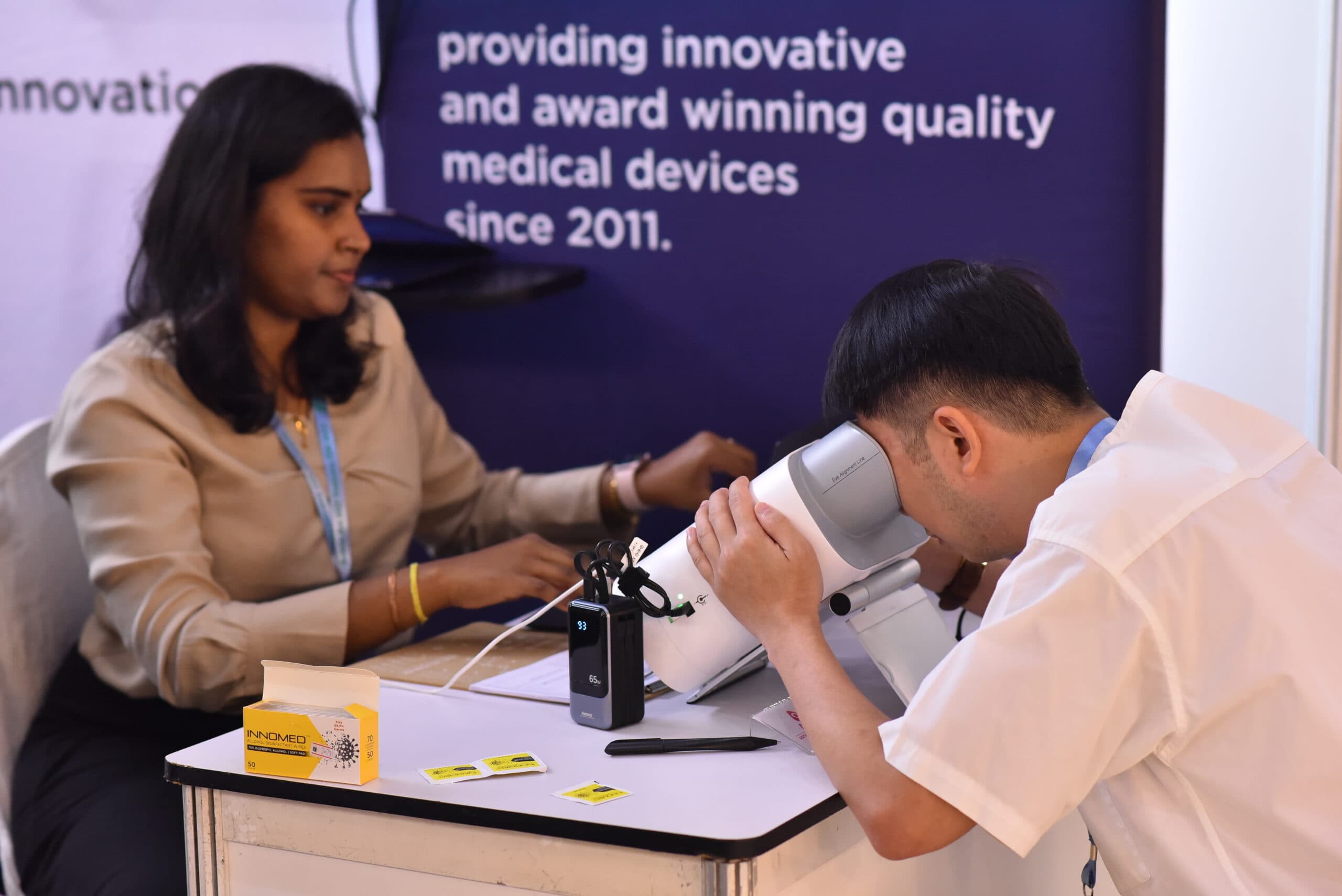 CityMedic booth offering Airdoc retinal screening at the Diabetes Asia 2025 conference