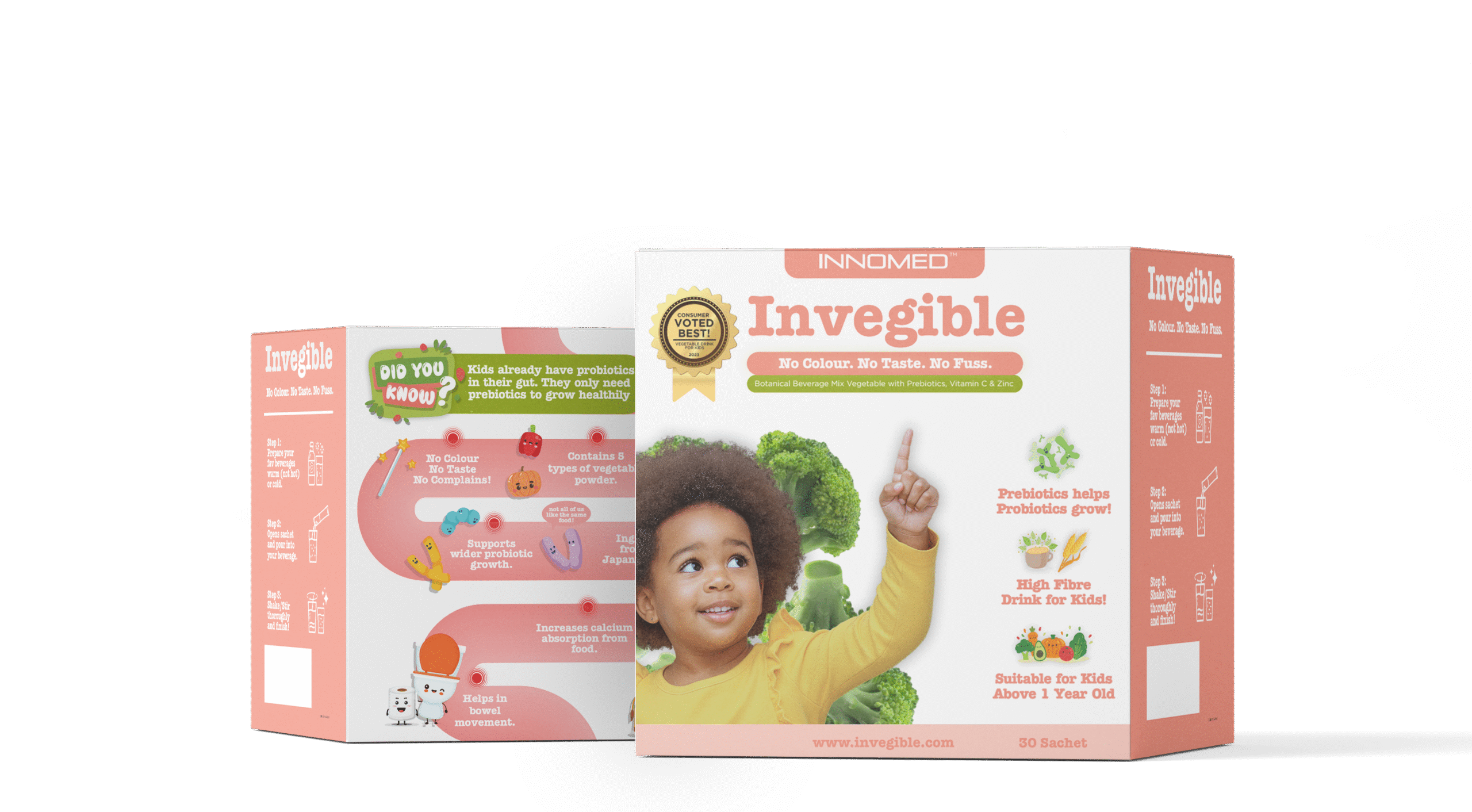 Colourless and tasteless vegetable drink for kids.